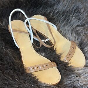 Rag & Bone Tan and White Women's Sandals